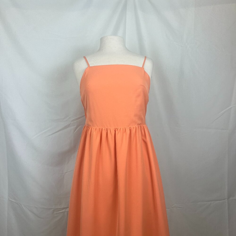 Coral Dress with bow in the back